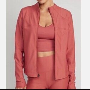 Old Navy Women’s PowerSoft Crop Full Zip Activewear Jacket Size Large Athleisure